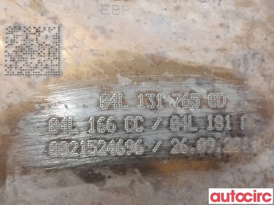 Partikkelfilter til Škoda Octavia 2017-2020 (Type III, Fase 2) (SKODA|04L131678EX|04L166CC|04L131679BX)