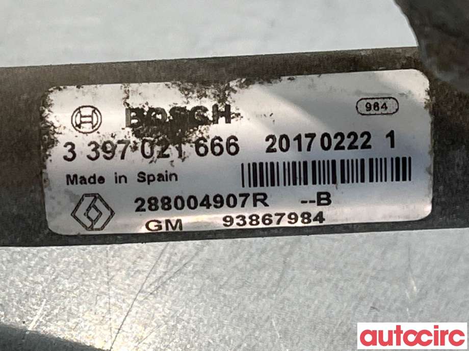 Viskermotor frontrute til Opel Vivaro B 2014-2019  (OPEL|93867984|3397021666)