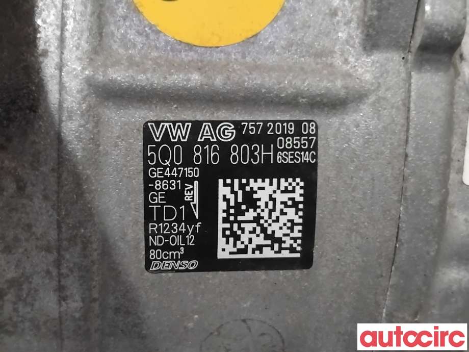 Aircondition kompressor til Škoda Octavia 2017-2020 (Type III, Fase 2)  (SKODA|5Q0816803H|447150-8631)