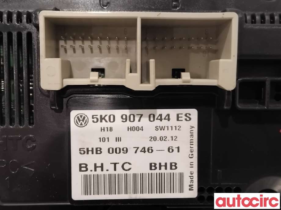 Varmeapparat betjening til VW Golf VI 2008-2012  (VOLKSWAGEN|5K0907044ES|5HB009746-61|5K0907044HB)
