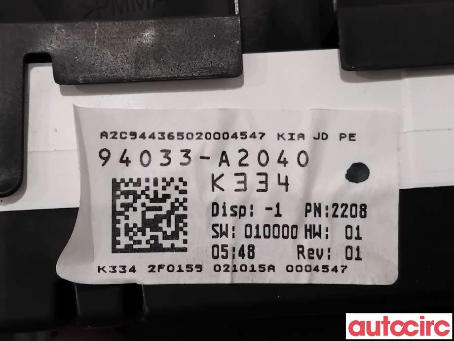 Instrumentpanel til Kia Cee