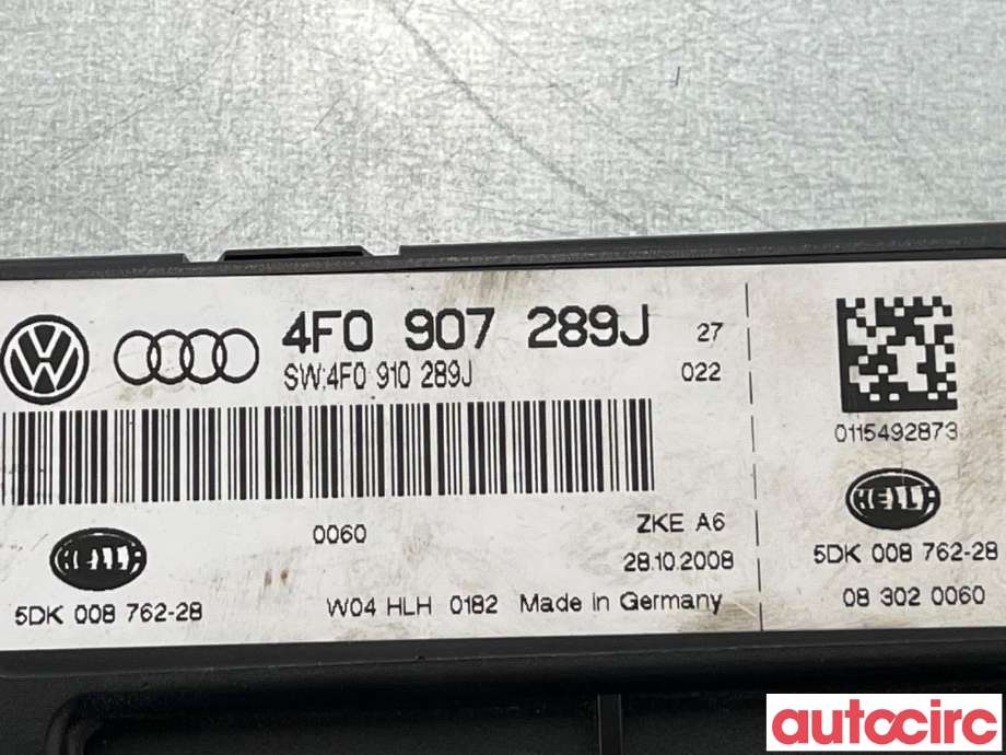 Styreenhet comfort (BCM) til Audi A6 2008-2011 (Type III, Fase 2) (C6) (C6) (AUDI|4F0910289K|4F0910289J)