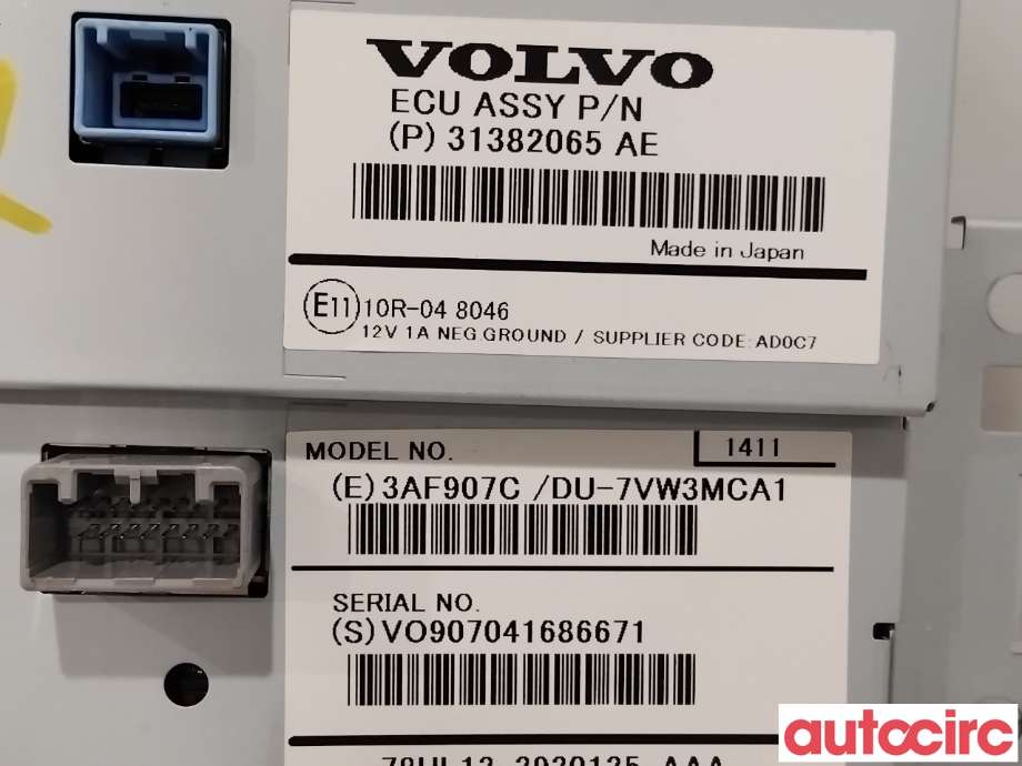 Instrument kjørecomputer til Volvo V60/V60 CC 2013-2018 (Type I, Fase 2)  (VOLVO|36011463|DU-7VM3MCA1|31382065)