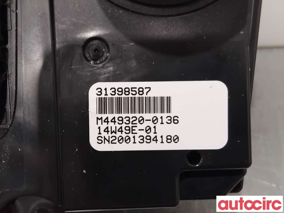 Varmeapparat betjening til Volvo V60/V60 CC 2013-2018 (Type I, Fase 2)  (VOLVO|31443425||31398587)
