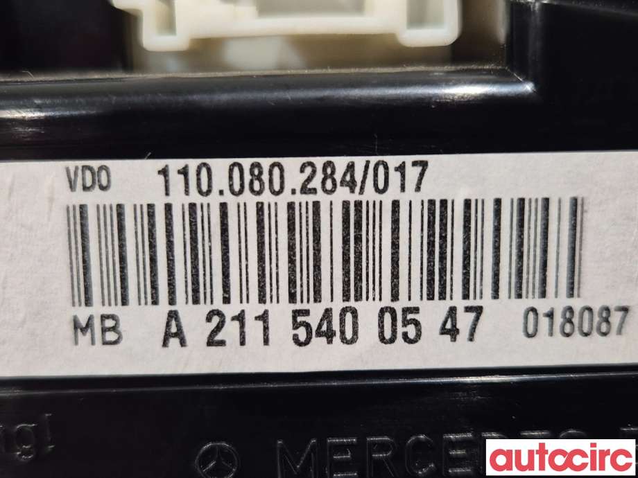 Instrumentpanel til Mercedes E-Klasse 2002-2006 (Fase 1) (W211) (W211) (MERCEDES|A2114407411|110080284017|A2115405647)