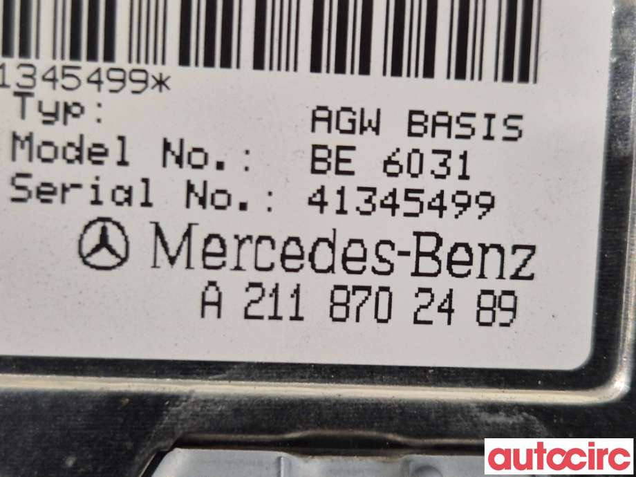 Bilstereo forsterker til Mercedes E-Klasse 2002-2006 (Fase 1) (W211) (W211) (MERCEDES|A2118706689|A2118703989|A2118702489)