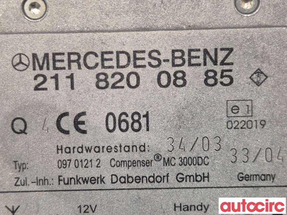 Antenne forsterker til Mercedes E-Klasse 2002-2006 (Fase 1) (W211) (W211) (MERCEDES|A2118200885|)
