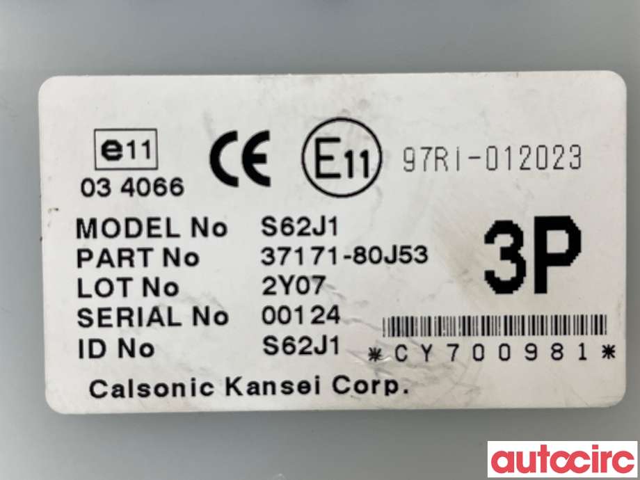 Styreenhet nøkkelfri/keyless til Suzuki SX4 2009-2013 (Type I, Fase 2)  (SUZUKI|3717180J53)