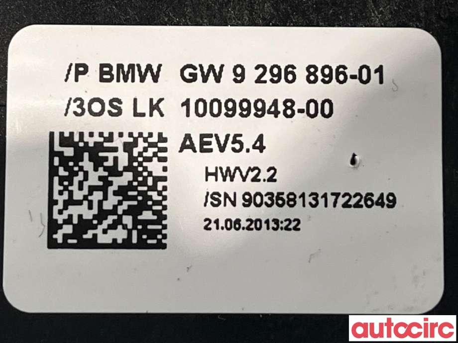 Girstang/girvelger automat til BMW 3-Serie 2012-2018 (F30/F31/F34) (F30/F31/F34) (BMW|61317950384|61319296896|9296896)