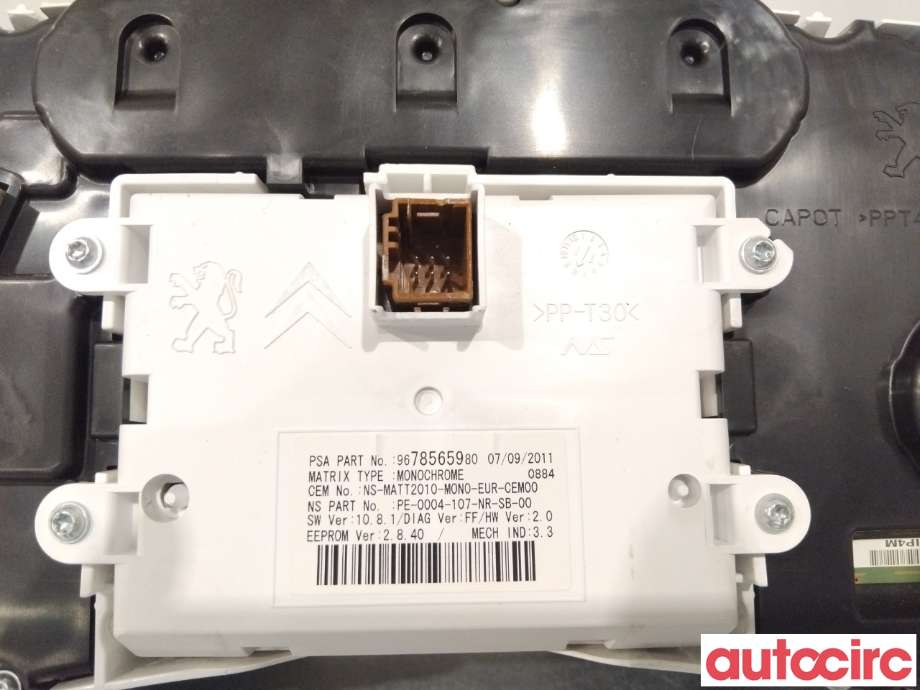Instrumentpanel til Peugeot 508 2011-2014 (Type I, Fase 1)  (PEUGEOT|6103SV)
