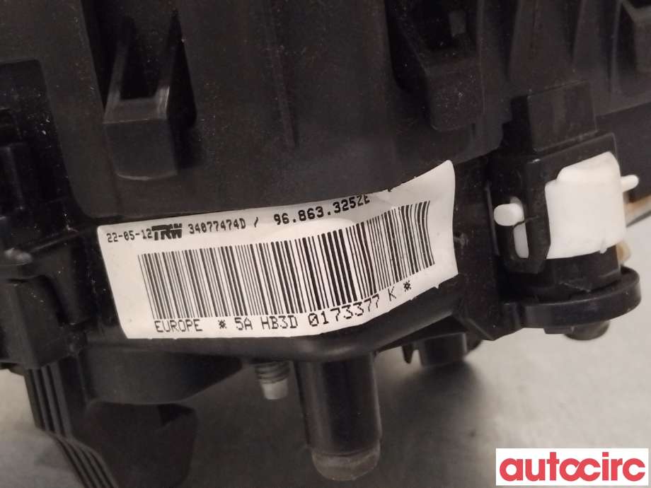Airbag rattpute til Peugeot 508 2011-2014 (Type I, Fase 1)  (PEUGEOT|4112QG)