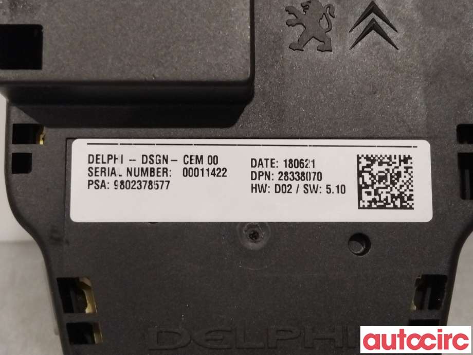 Bilstereo diverse til Peugeot 508 2011-2014 (Type I, Fase 1) (PEUGEOT|98023785ZD)