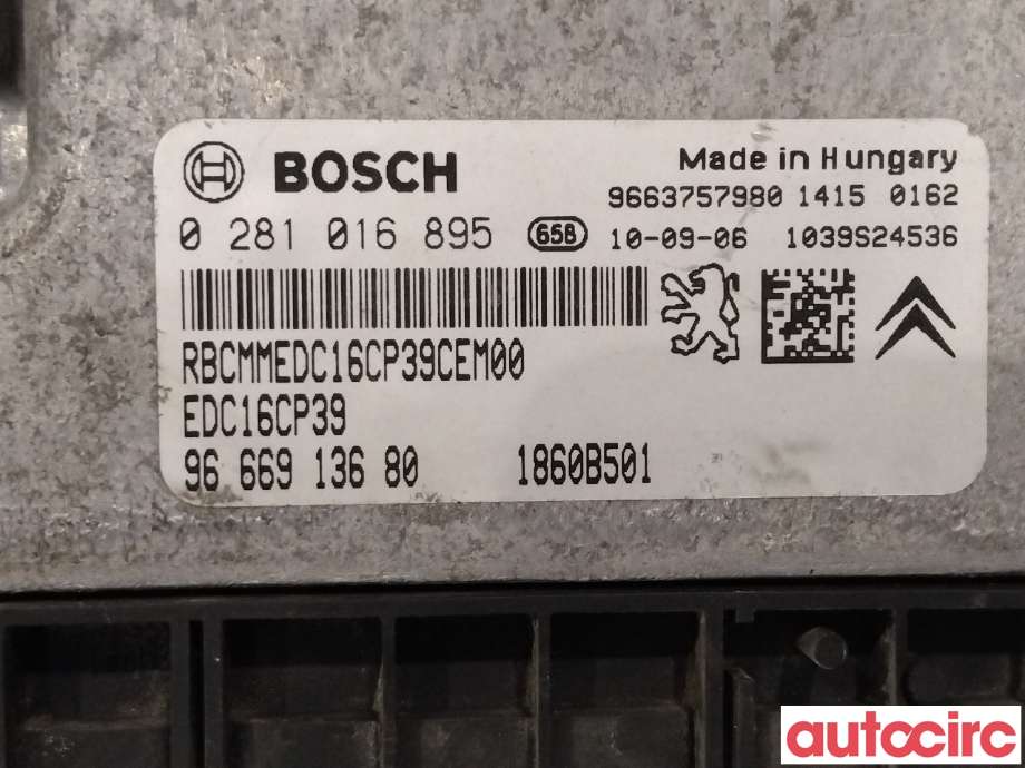 Styreenhet motor til Mitsubishi Outlander 2010-2012 (Type II, Fase 2)  (MITSUBISHI|1860B501|0281016895|9666913680)
