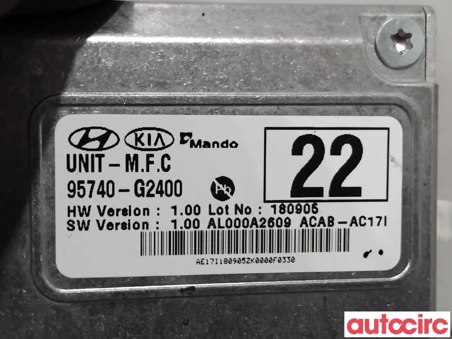 Sensor radar til Hyundai Ioniq Electric 2016-2019 (Fase 1)  (HYUNDAI|95740G2400||95740-G2400)