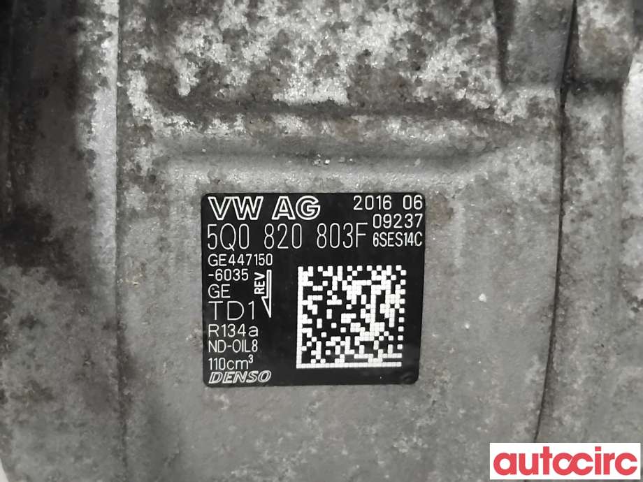 Aircondition kompressor til VW Transporter / Caravelle 2015-2019 (T6) (T6) (VOLKSWAGEN|5Q0820803F|447150-6035|5Q0820803K)