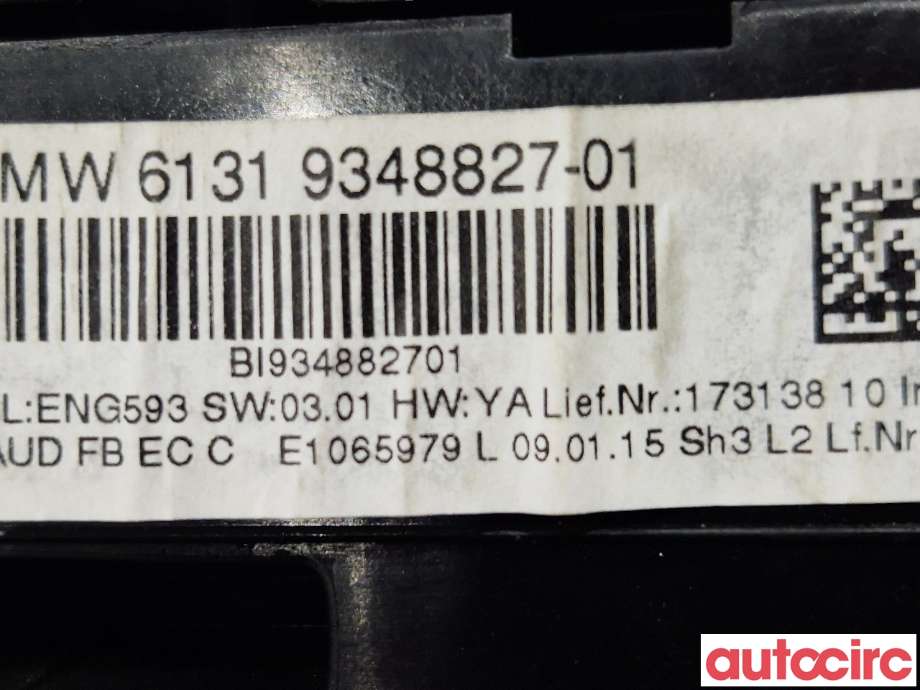 Varmeapparat betjening til BMW 4-Serie 2013-2020 (F32/F33/F36) (F32/F33/F36) (BMW|64119354146|)