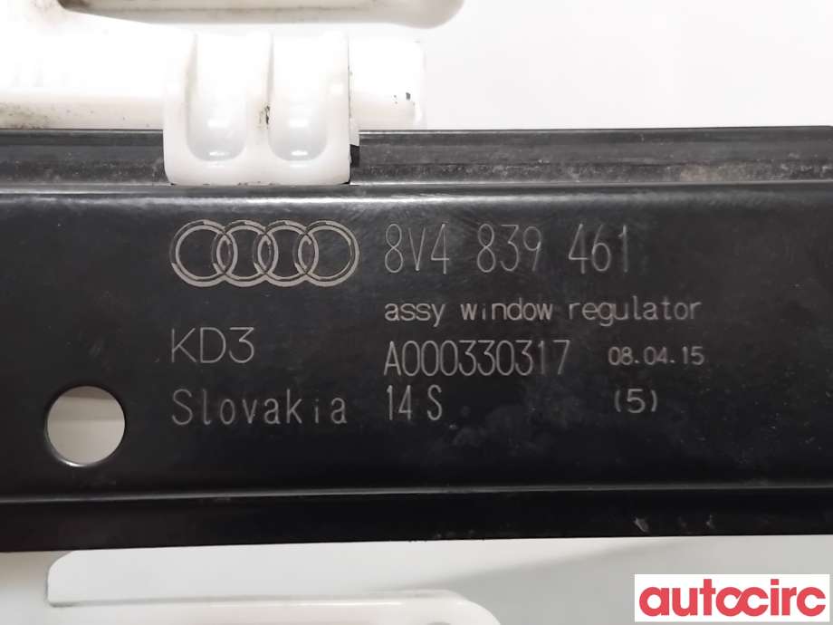 Ruteheis til Audi A3 2012-2016 (Type III, Fase 1)  (AUDI|8V4839461|)