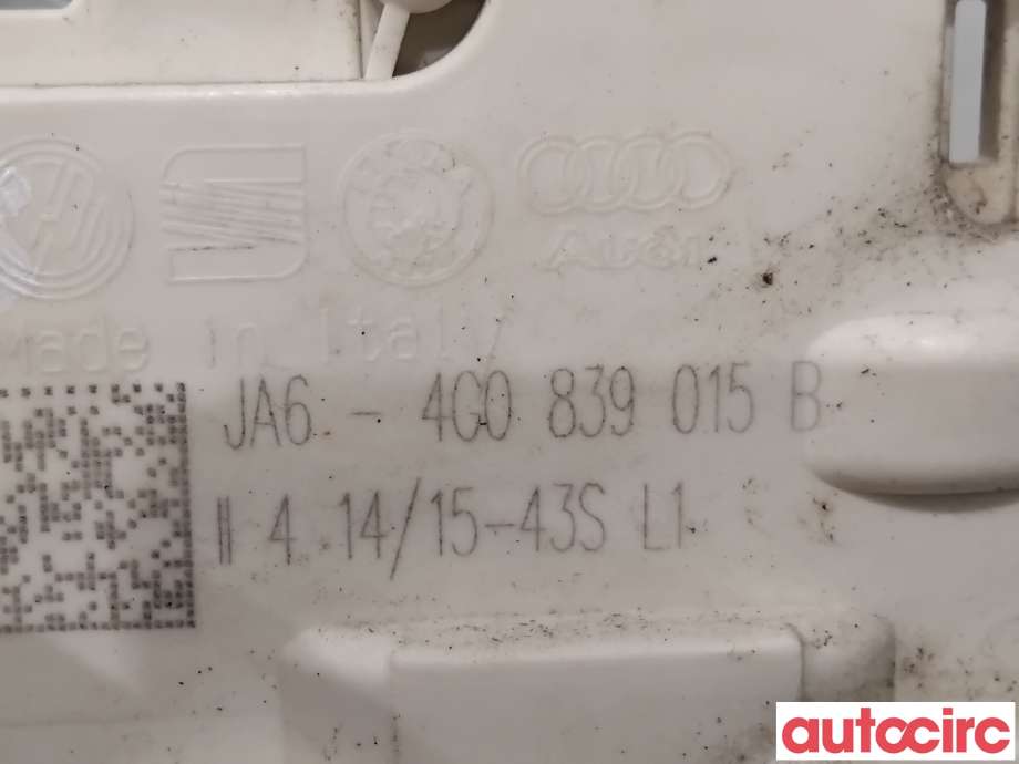 Låsekasse venstre bak til Audi A3 2012-2016 (Type III, Fase 1) (AUDI|4G0839015B|)