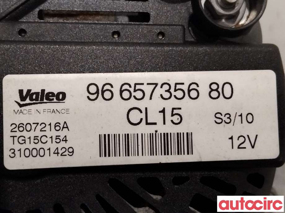 Dynamo til Citroën C-Crosser 2007-2012  (CITROEN|5705JV|TG15C154|5705NF)