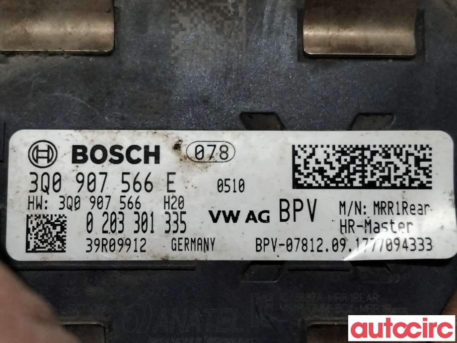 Sensor radar til VW Passat 2015-2019 (Fase 1) (B8) (B8) (VOLKSWAGEN|3Q0907566E|0203301335)