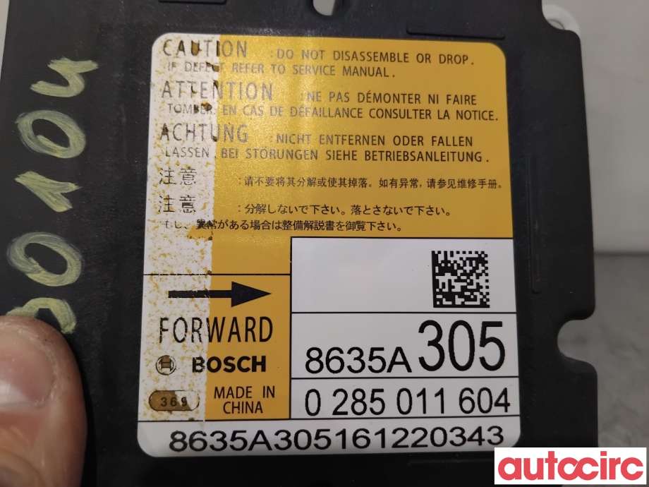 Airbag elektronikk til Mitsubishi Outlander 2015-->> (Type III, Fase 2) (MITSUBISHI|8635A305|0285011604)