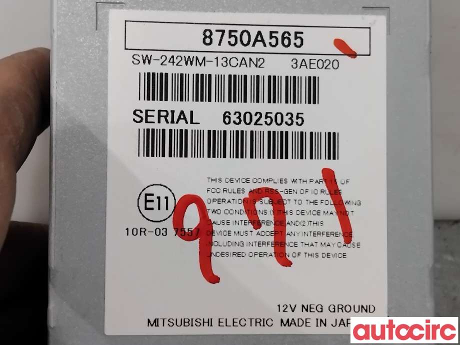 Styreenhet diverse til Mitsubishi Outlander 2015-->> (Type III, Fase 2)  (MITSUBISHI|8750A565|SW-242WM-13CAN2)