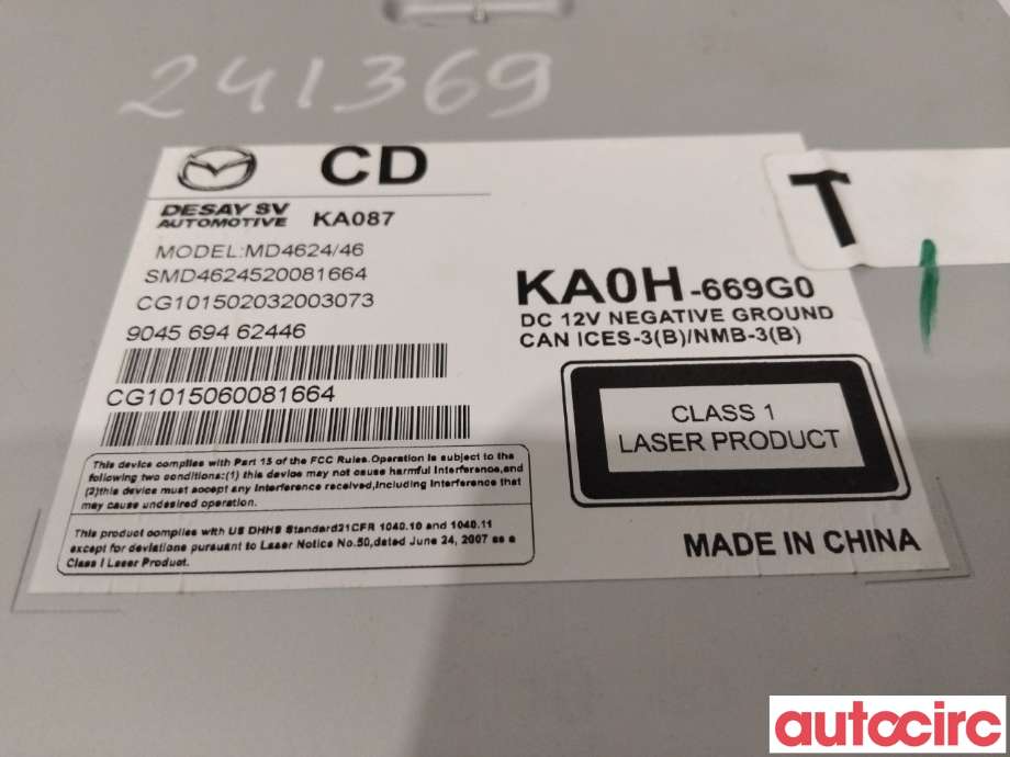Instrument kjørecomputer til Mazda CX-5 2012-2017 (Type I)  (MAZDA|KA0T611J0B)