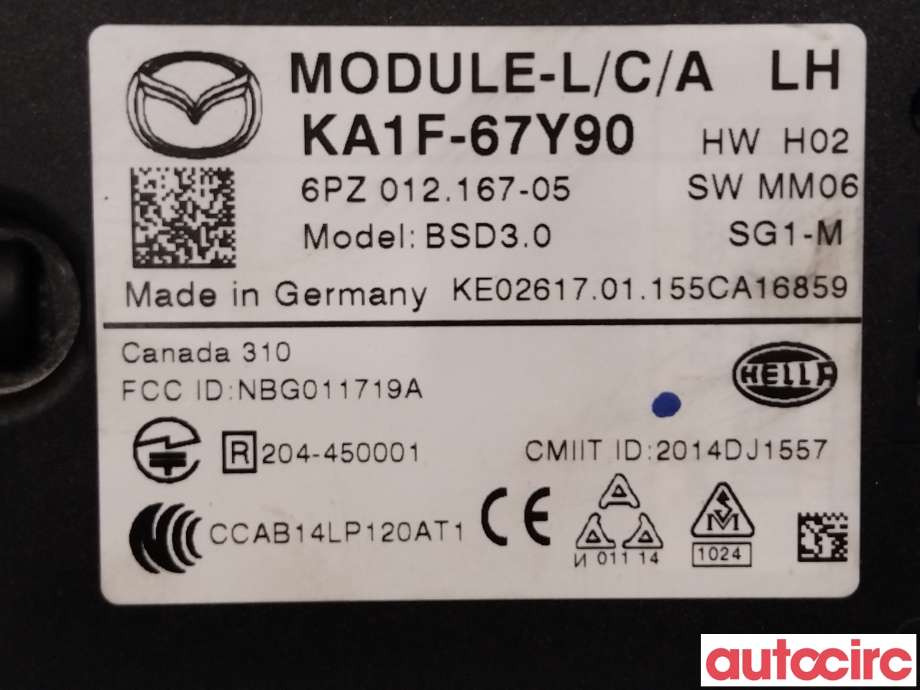 Sensor radar til Mazda CX-5 2012-2017 (Type I)  (MAZDA|KA1F-67-Y90E||KA1F-67Y90)