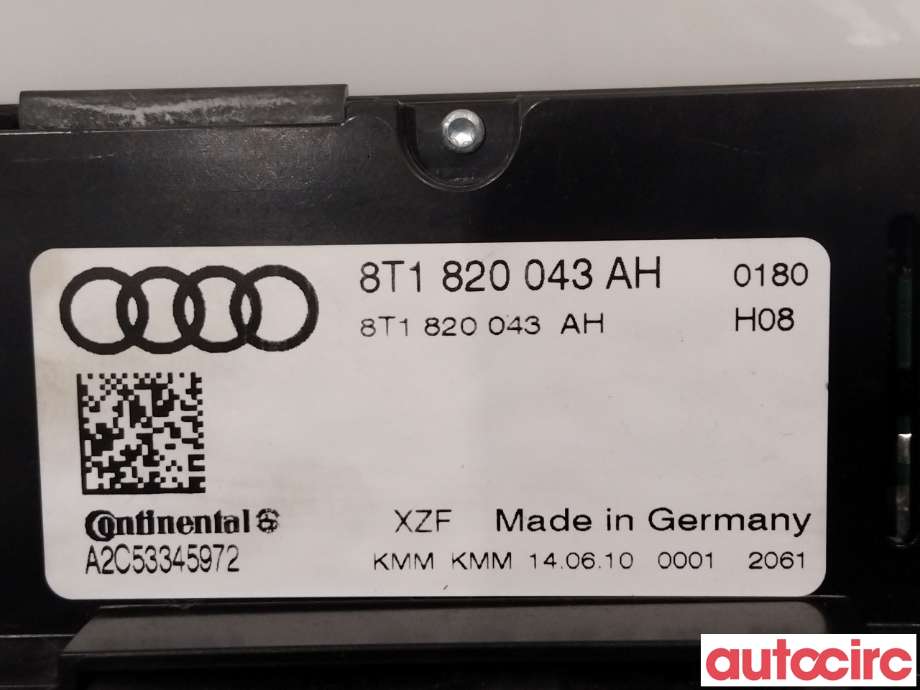 Varmeapparat betjening til Audi A4, Allroad 2009-2016 (Type I) (B8) (B8) (AUDI|8T1820043AH)