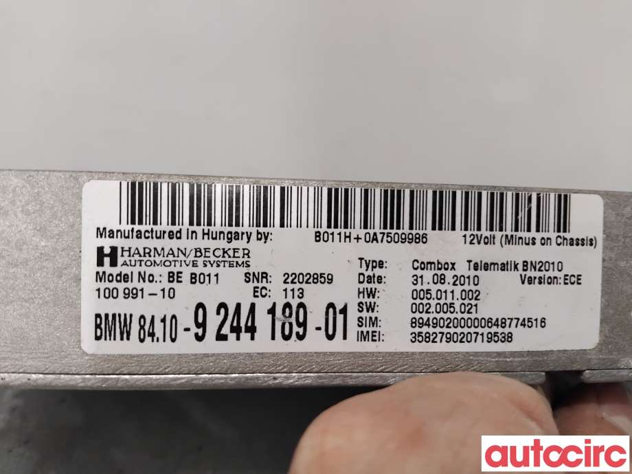 Styreenhet diverse til BMW 5-Serie 2010-2017 (F10/F11) (F10/F11) (BMW|84109257151|BEB011|8410-9244189)
