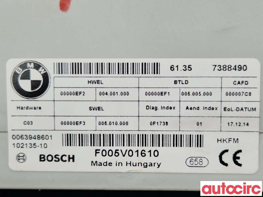Styreenhet elektrisk bakluke til BMW 4-Serie 2013-2020 (F32/F33/F36) (F32/F33/F36) (BMW|61357412610|)