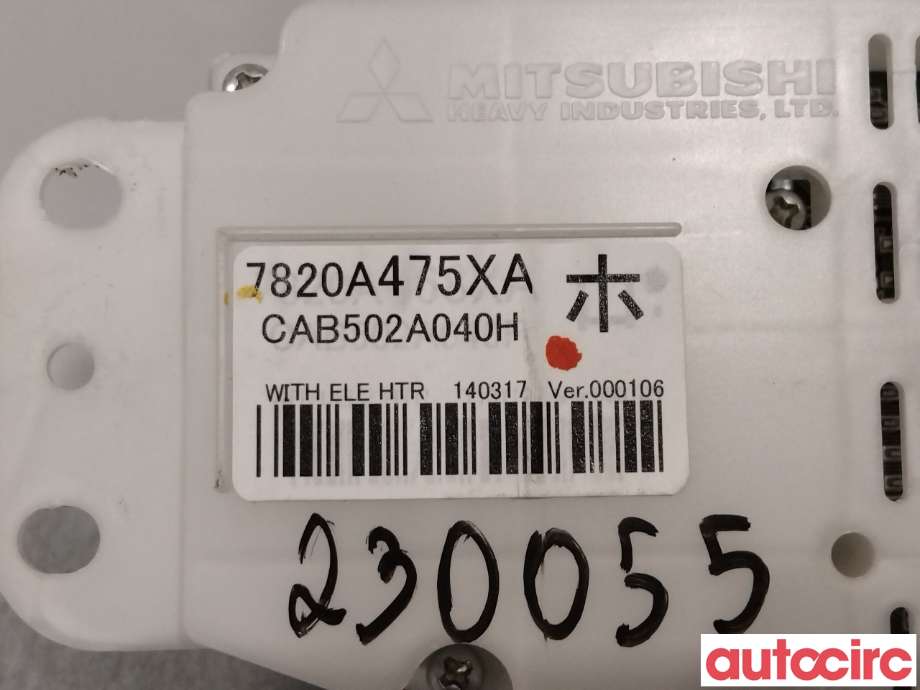 Varmeapparat betjening til Mitsubishi Outlander 2012-2015 (Type III, Fase 1)  (MITSUBISHI|7820A475XA|CAB502A040H)