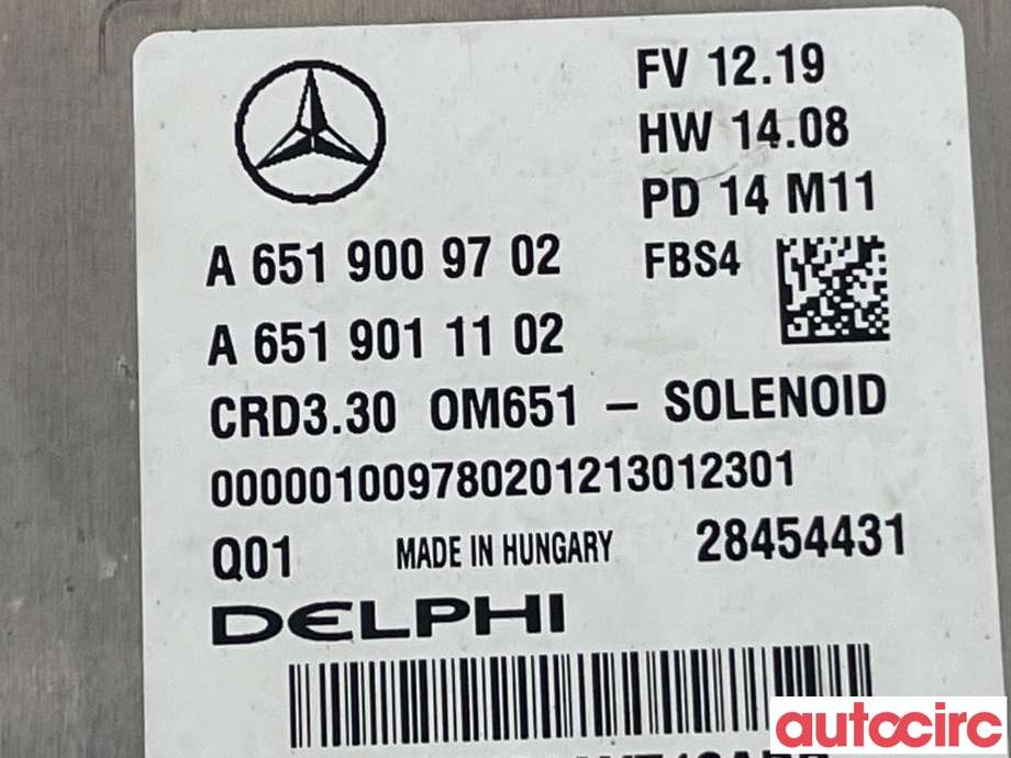 Styreenhet motor til Mercedes A-Klasse 2012-2018 (W176) (W176) (MERCEDES|A6519009702)