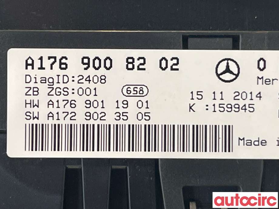 Instrumentpanel til Mercedes A-Klasse 2012-2018 (W176) (W176) (MERCEDES|A1769002503|A1769008202)