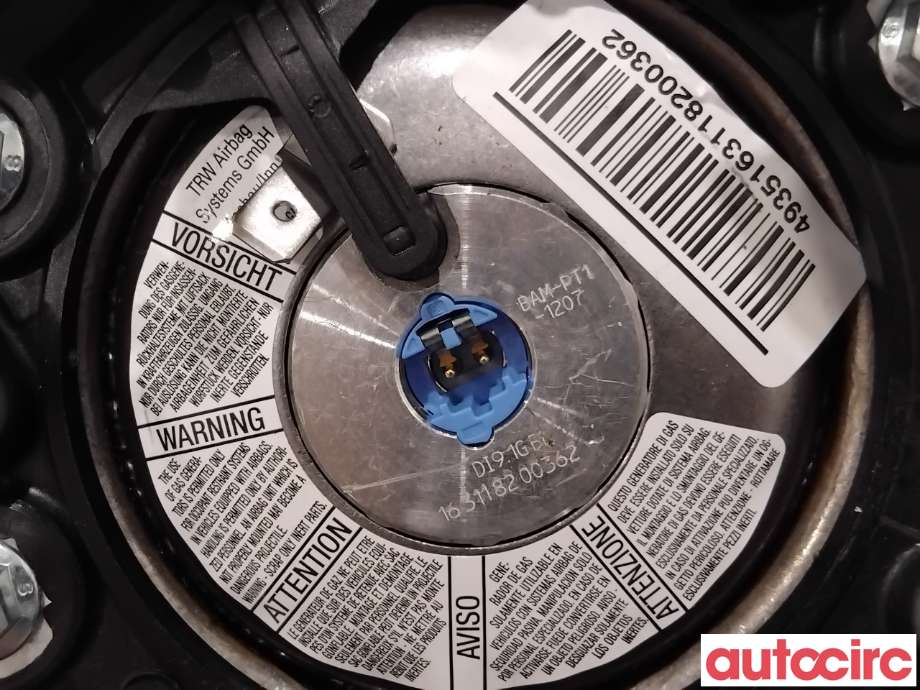 Airbag rattpute til Citroën Berlingo 2015-2019 (Type II, Fase 2)  (CITROEN|96773146ZD|34124394A)