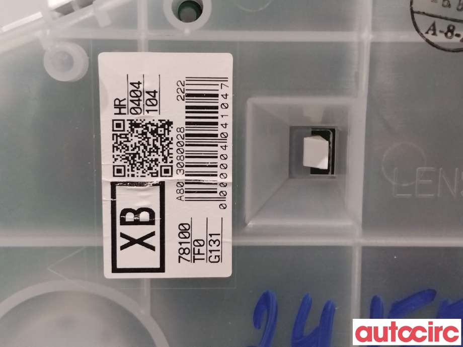 Instrumentpanel til Honda Jazz 2009-2015 (Type II)  (HONDA|78100-TF0-G13)