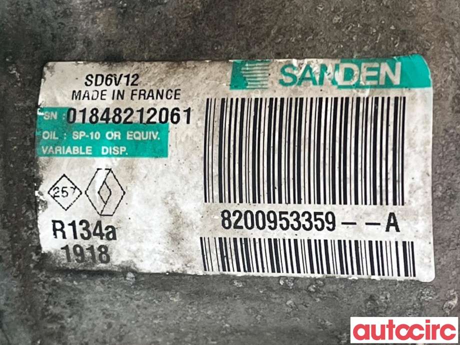Aircondition kompressor til Renault Clio 2009-2012 (Type III, Fase 2)  (RENAULT|7711497298|8200953359)