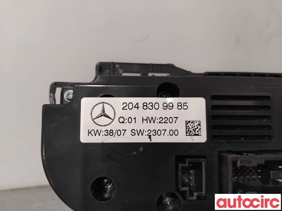 Varmeapparat betjening til Mercedes C-Klasse 2007-2011 (Fase 1) (W204) (W204) (MERCEDES|A2048309985|2048309985|A2049000807)
