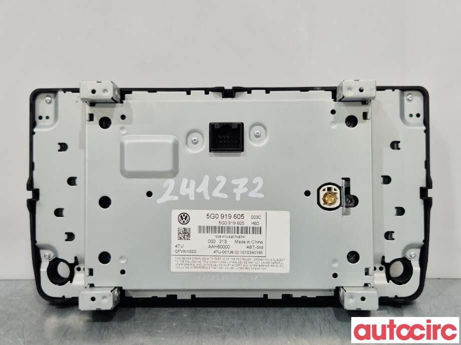 Multimedia display (MCU - Media Controller Unit) til VW Golf VII 2012-2017 (Fase 1)  (VOLKSWAGEN|5G0919606|QFVW102D)