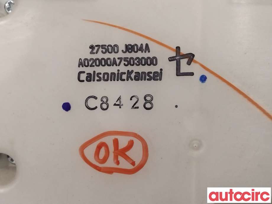 Varmeapparat betjening til Nissan X-Trail 2007-2014 (T31) (T31) (NISSAN|27500JG04A)