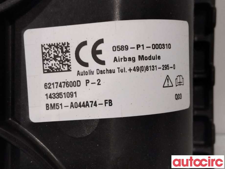 Airbag passasjer til Ford Focus 2014-2018 (Type III, Fase 2)  (FORD|1901367|BM51-A044A74-FC)
