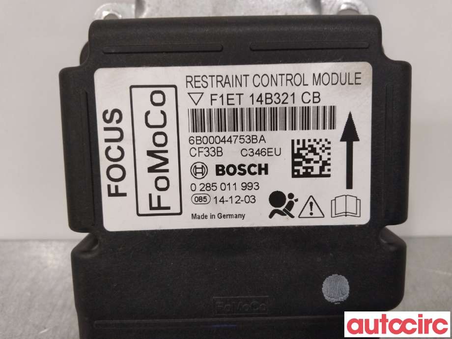 Airbag elektronikk til Ford Focus 2014-2018 (Type III, Fase 2)  (FORD|2178200|F1ET-14B321-CC)