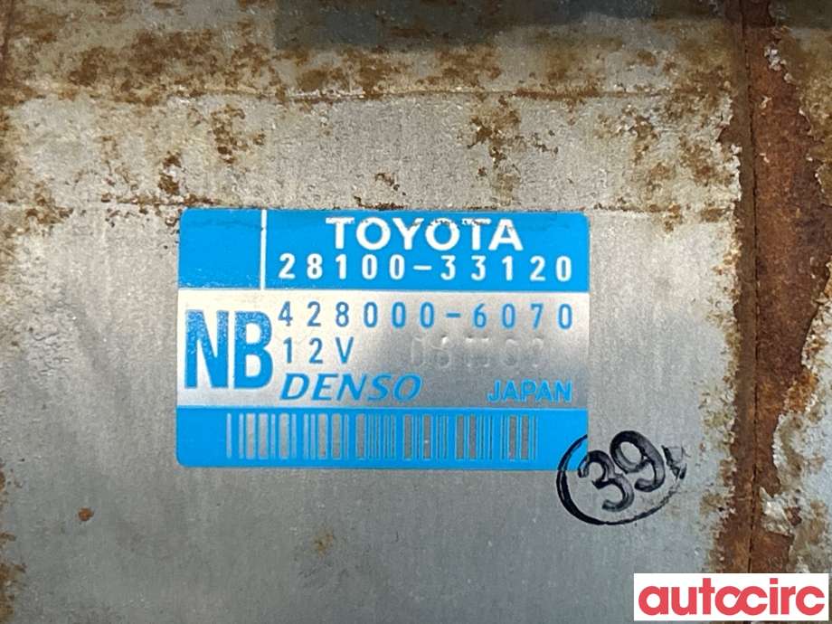 Starter diesel til Toyota Urban Cruiser 2009-2014  (TOYOTA|2810033121||28100-33120)