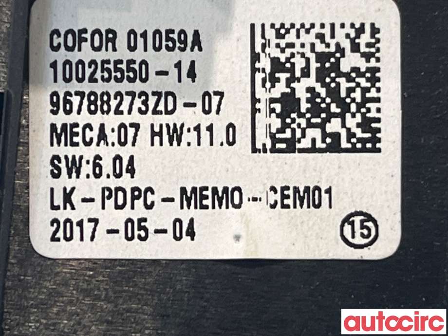 Bryter ruteheis til Peugeot 3008 2016-->> (Type II) (PEUGEOT|96788273ZD)
