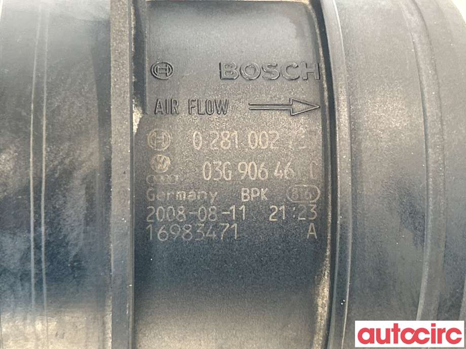 Luftmengde/luftmassemåler til Audi A4 2007-2014 (Type IV) (B8) (B8) (AUDI|03G906461C|0281002735)