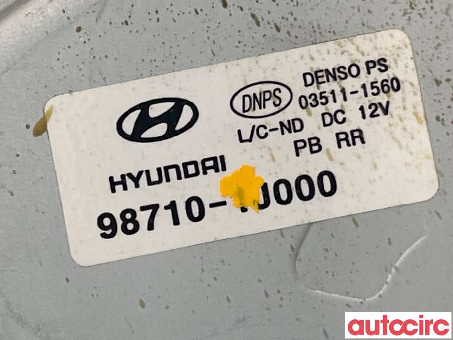 Viskermotor bakrute til Hyundai i20 2009-2014 (Type I)  (HYUNDAI|987001J500|987101J000)