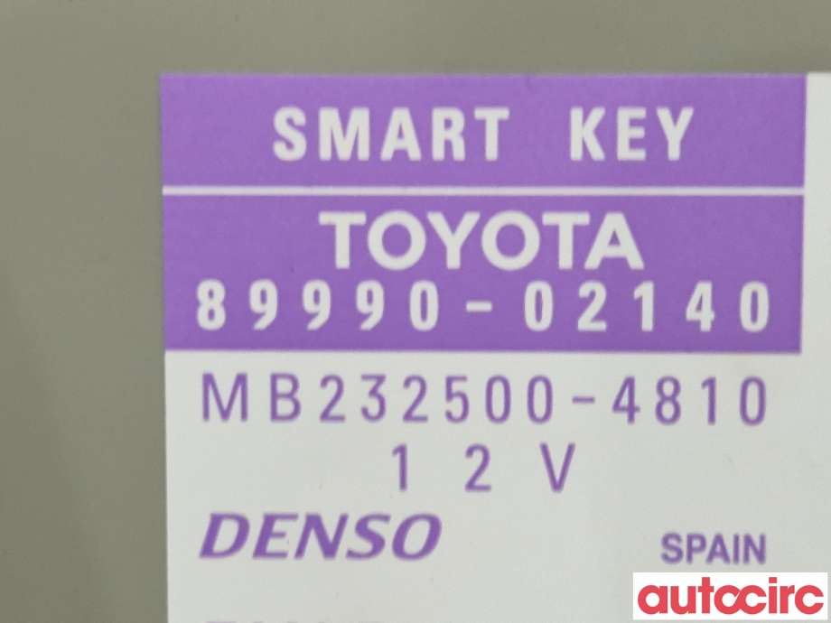 Styreenhet nøkkelfri/keyless til Toyota Auris 2010-2012 (Type I, Fase 2)  (TOYOTA|8999002140|)