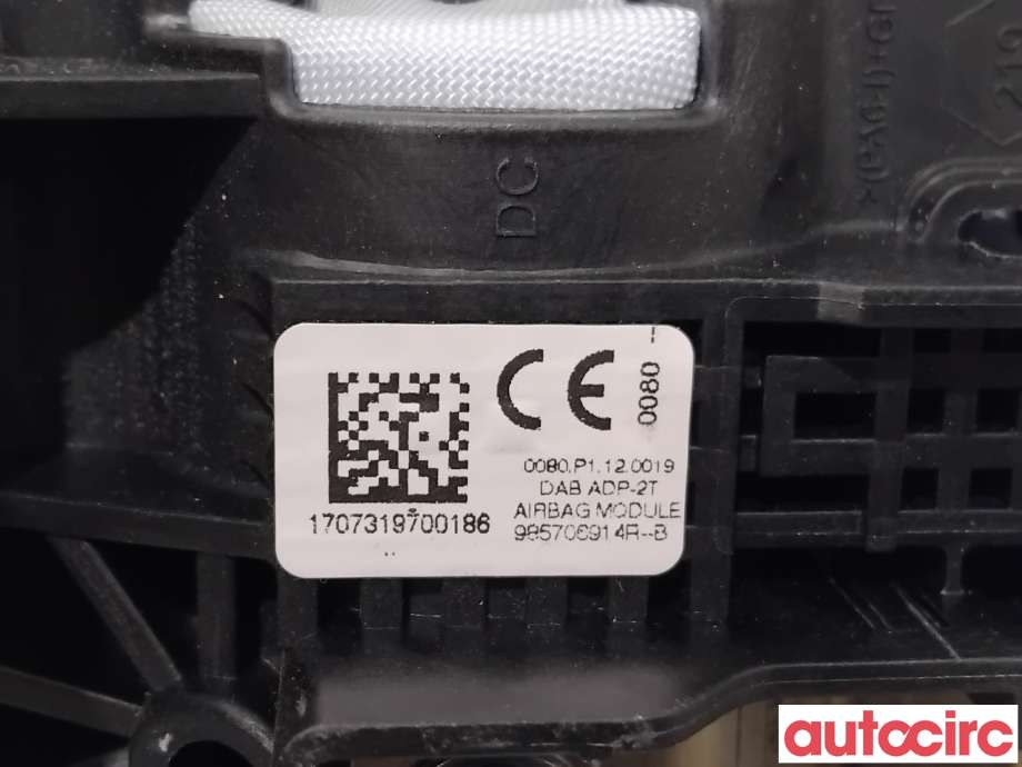 Airbag rattpute til Renault Zoe 2013-2019 (Fase 1)  (RENAULT|985706914R|)