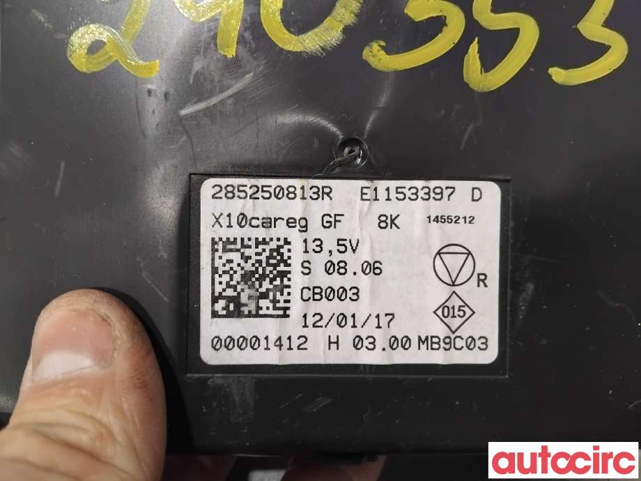 Styreenhet klima/aircondition til Renault Zoe 2013-2019 (Fase 1)  (RENAULT|285250813R|E1153397D|285255605R)