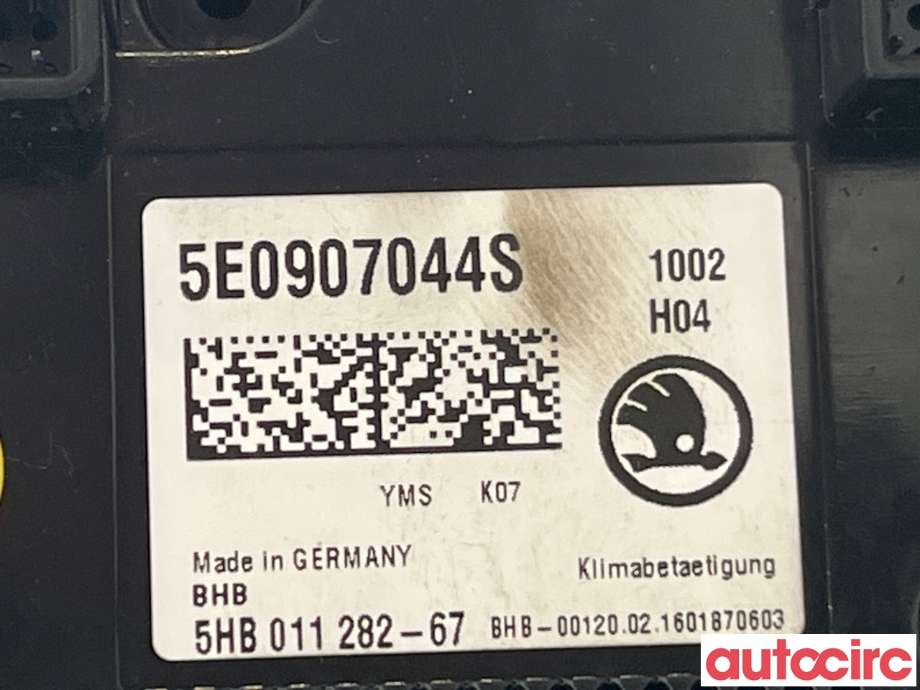 Varmeapparat betjening til Škoda Octavia 2013-2016 (Type III, Fase 1)  (SKODA|5E0907044S|)